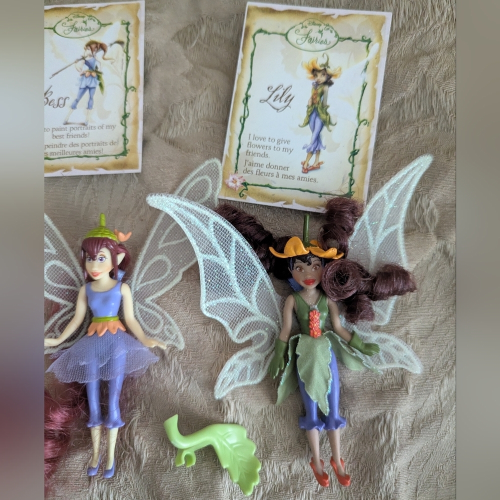 Disney Fairies Tinker Bell Fawn Bess Lily Friendship Collection 4" Dolls Set - Picture 5 of 9